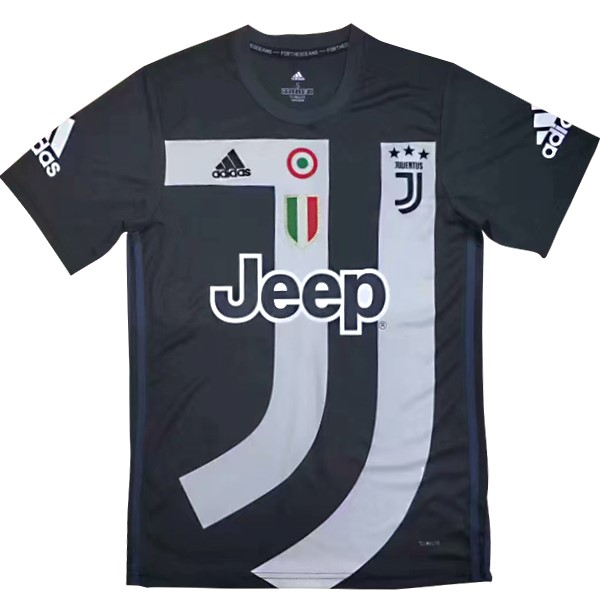 Camiseta Entrenamiento Juventus 2018-19 Negro Blanco